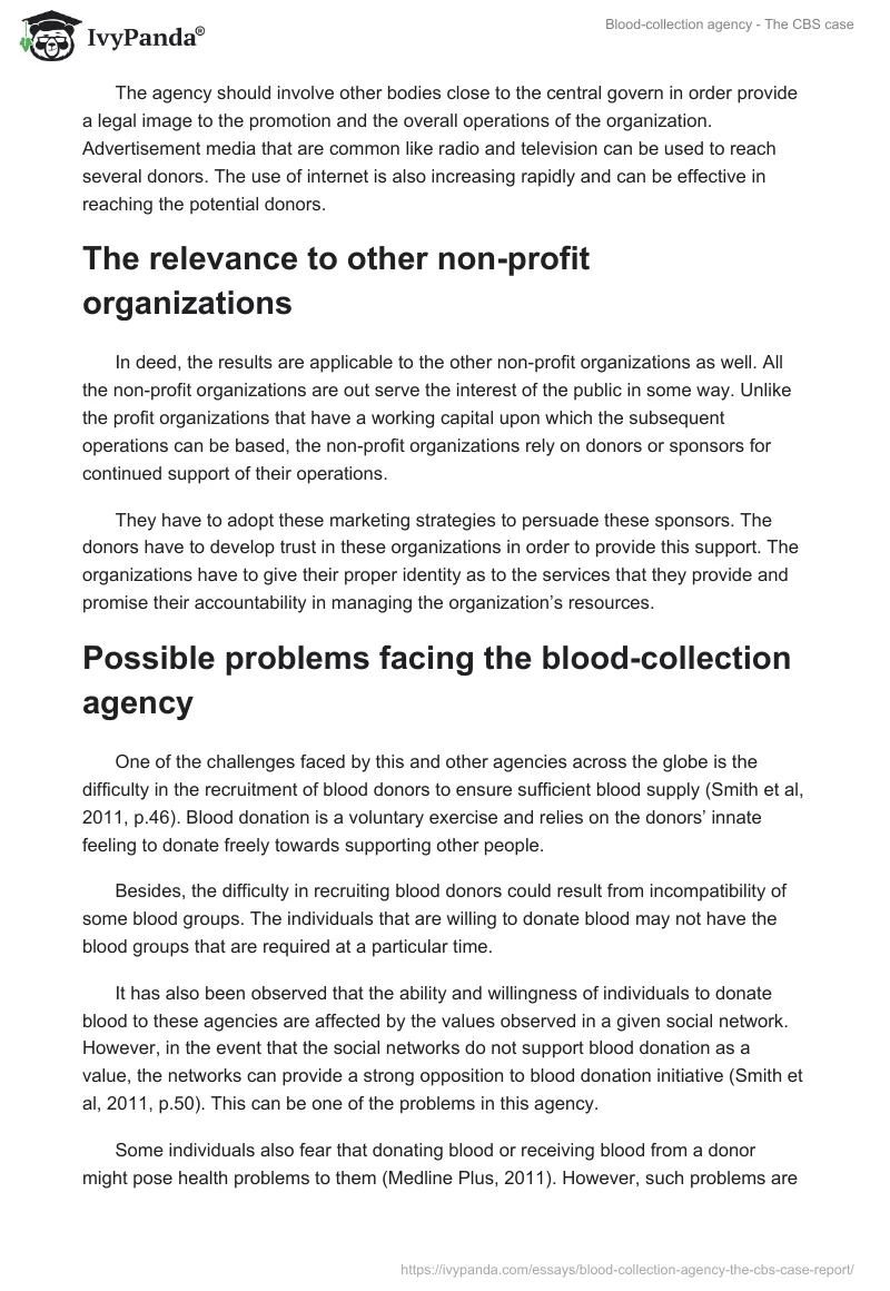 Blood-collection agency - The CBS case. Page 4