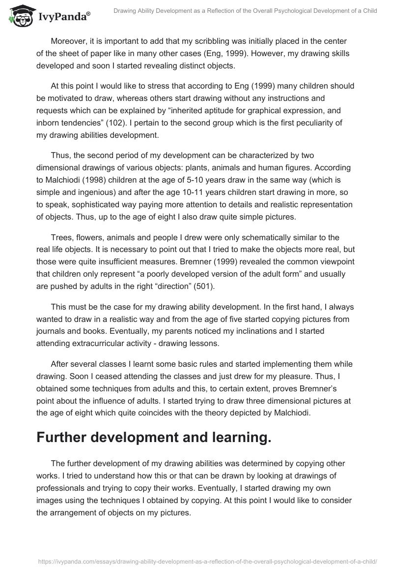 Drawing Ability Development as a Reflection of the Overall Psychological Development of a Child. Page 2