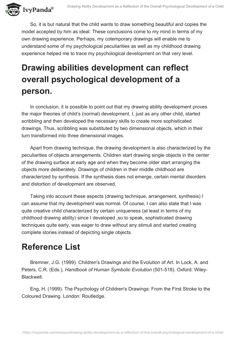 Drawing Ability Development as a Reflection of the Overall Psychological Development of a Child. Page 4