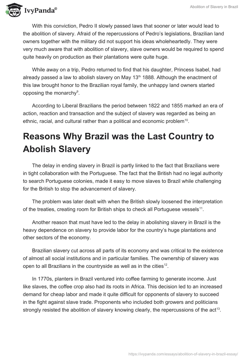 Abolition of Slavery in Brazil. Page 2