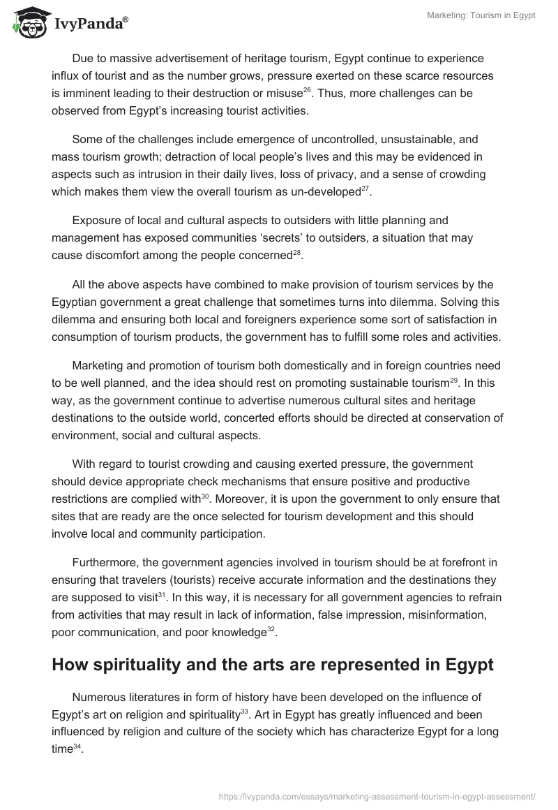Marketing: Tourism in Egypt. Page 5
