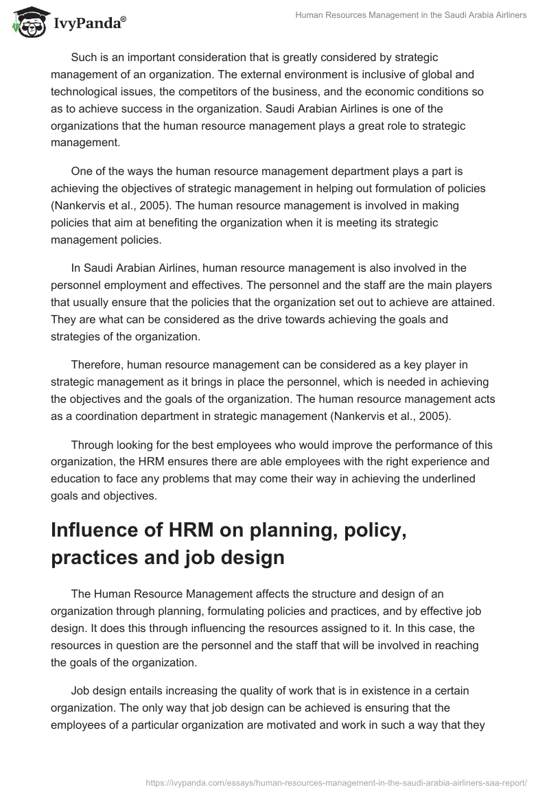 Human Resources Management in the Saudi Arabia Airliners. Page 2