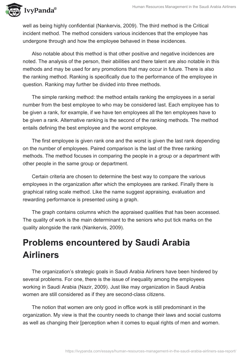 Human Resources Management in the Saudi Arabia Airliners. Page 5