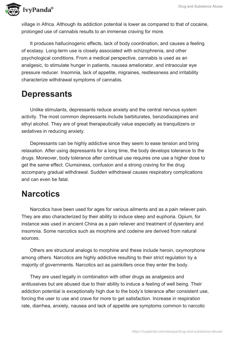 Drug and Substance Abuse. Page 3