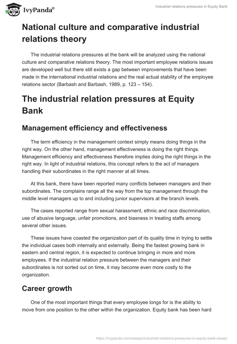Industrial relations pressures in Equity Bank. Page 2