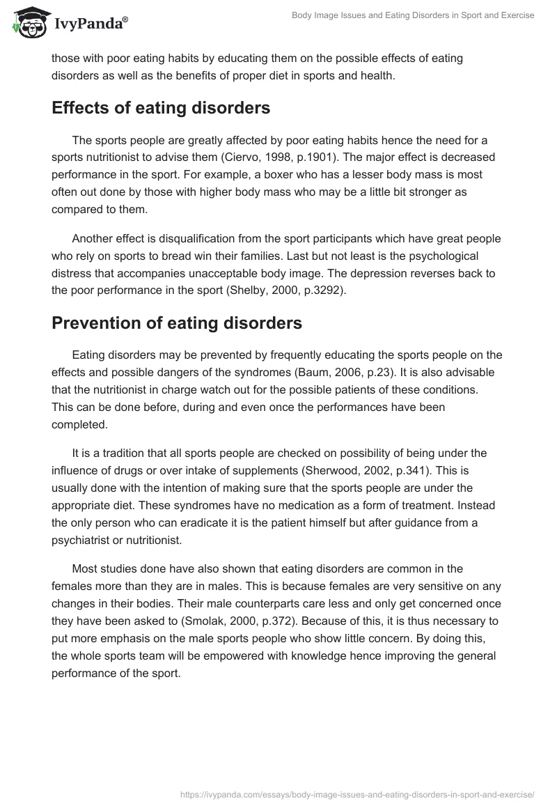 Body Image Issues and Eating Disorders in Sport and Exercise. Page 5