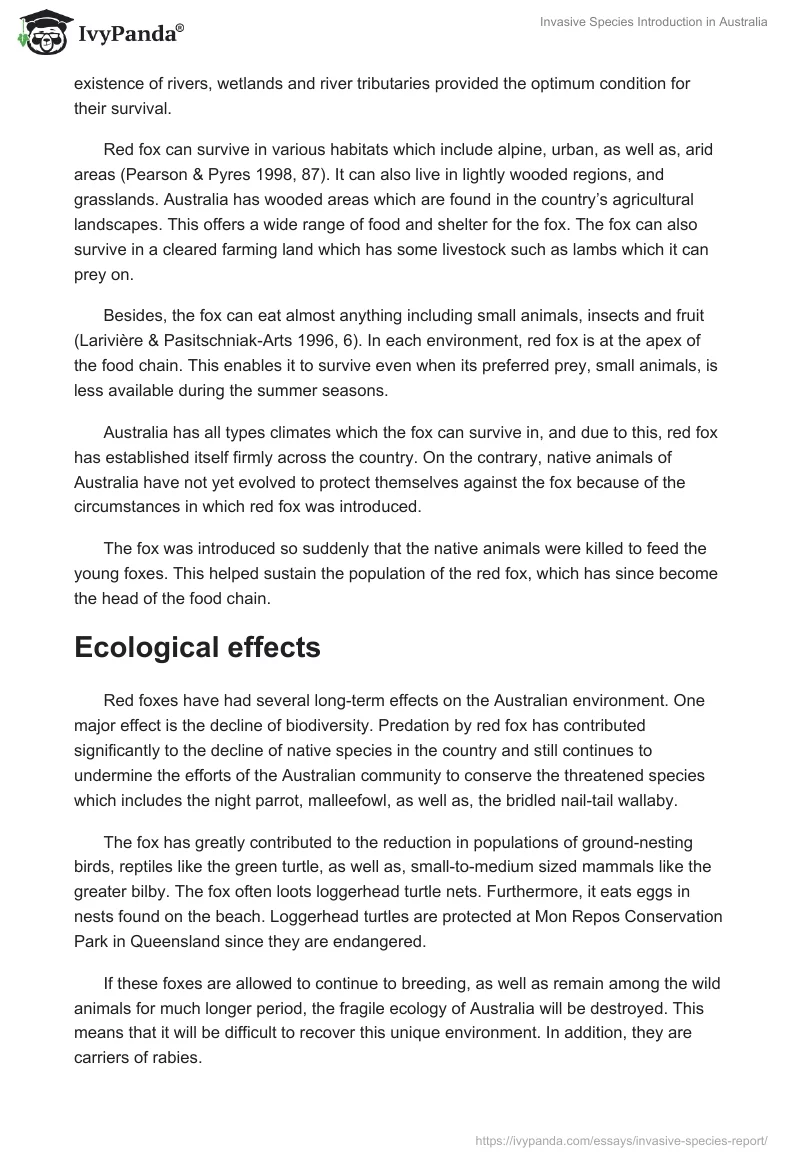 Invasive Species Introduction in Australia. Page 3