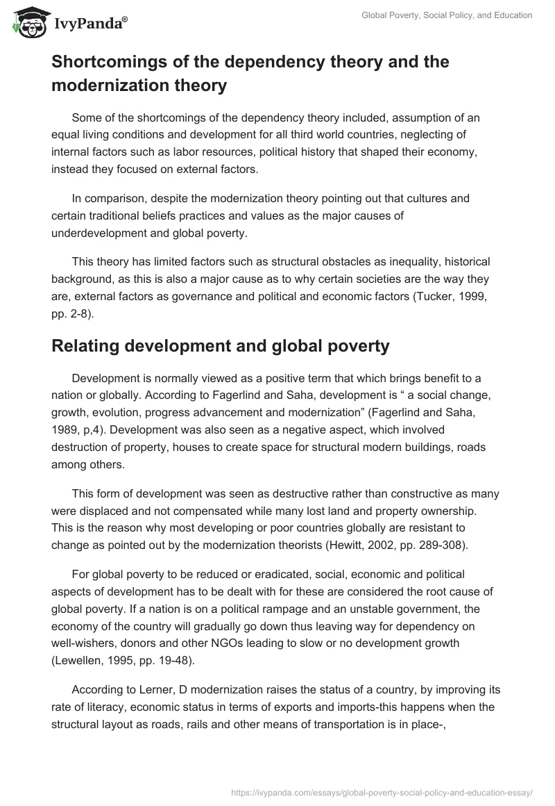 Global Poverty, Social Policy, and Education. Page 3
