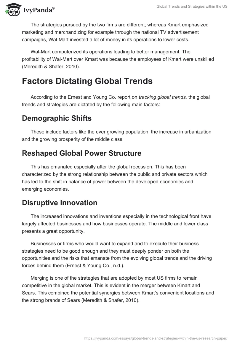 Global Trends and Strategies within the US. Page 4