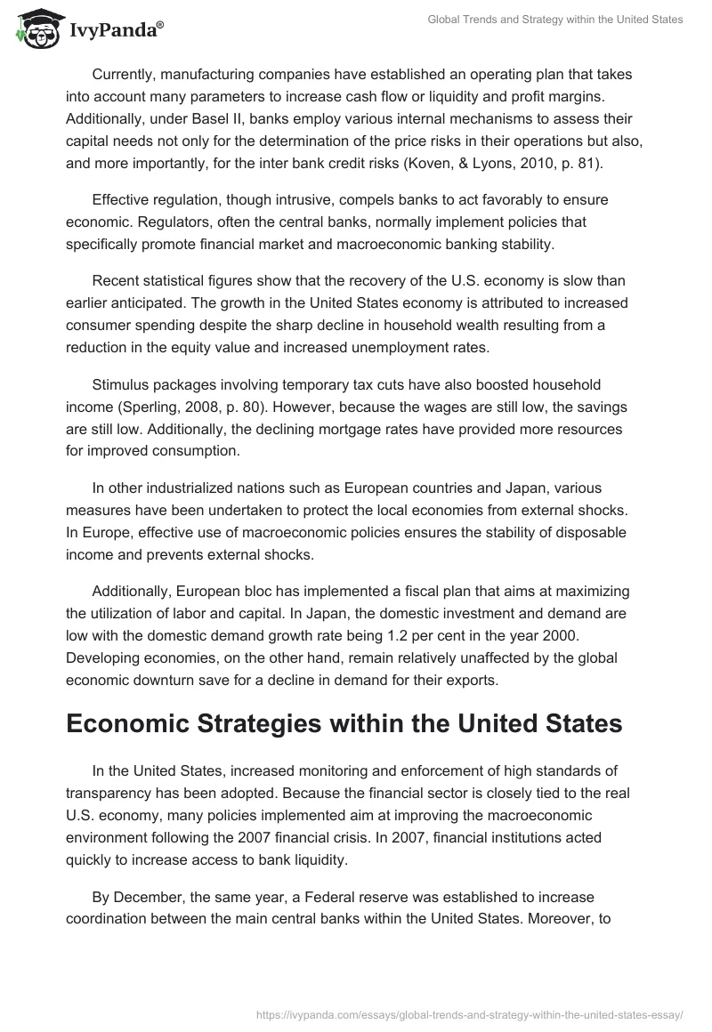 Global Trends and Strategy within the United States. Page 3