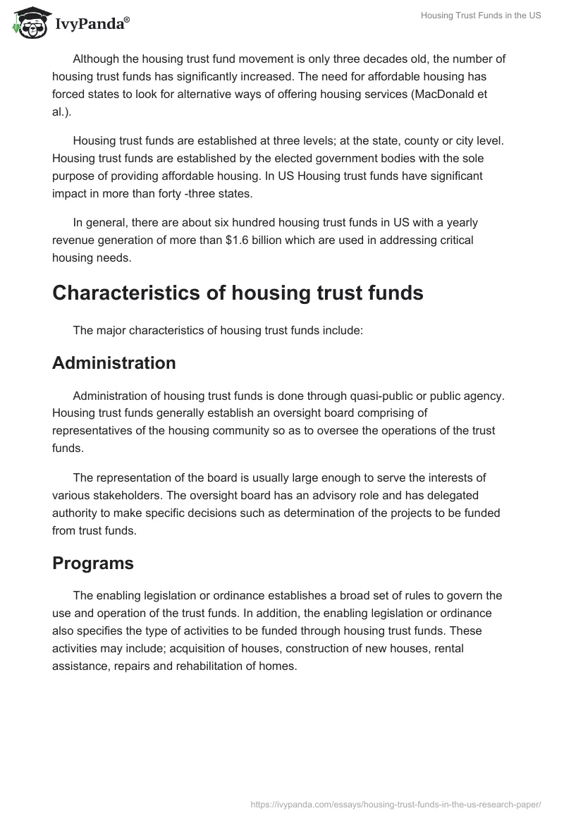 Housing Trust Funds in the US. Page 2