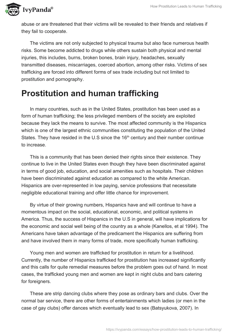 How Prostitution Leads to Human Trafficking. Page 4