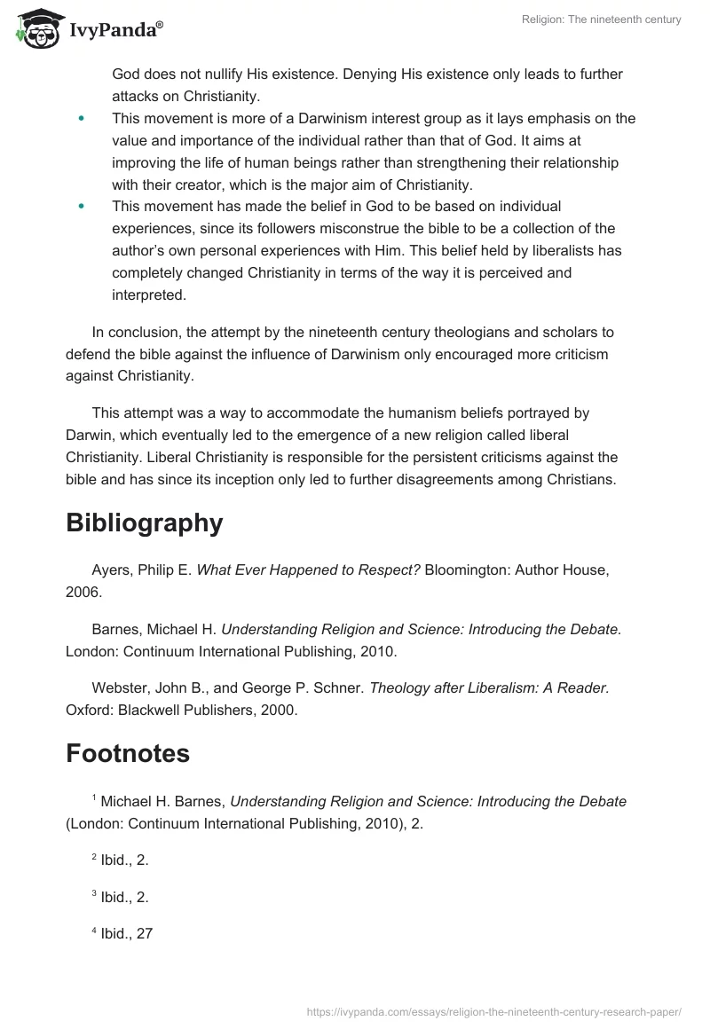 Religion: The nineteenth century. Page 4