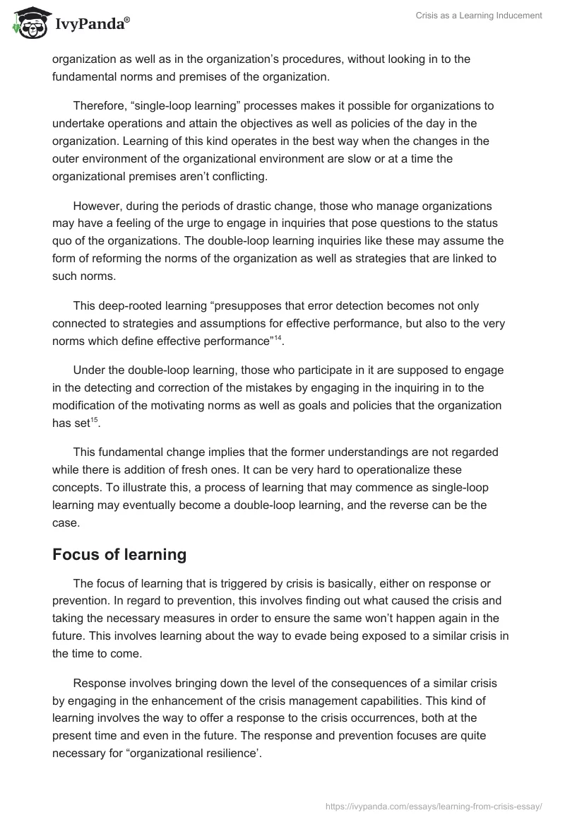 Crisis as a Learning Inducement. Page 3
