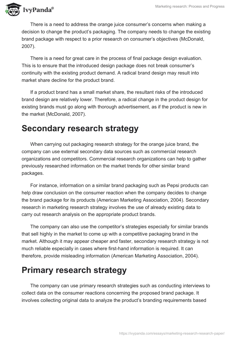 Marketing research: Process and Progress. Page 2