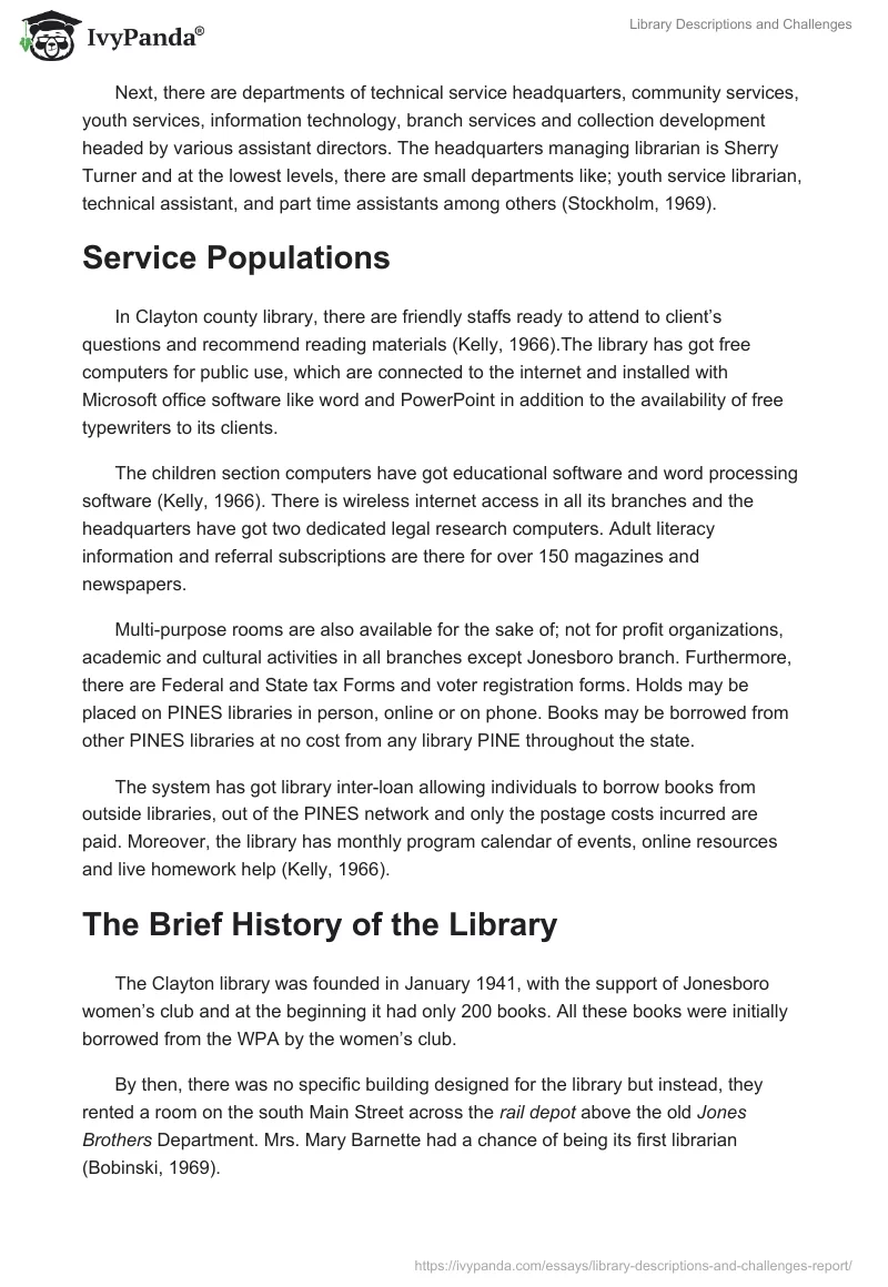 Library Descriptions and Challenges. Page 2