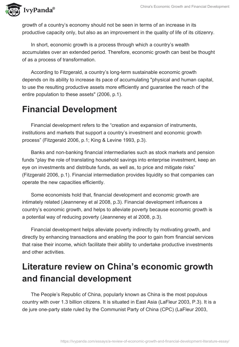 China's Economic Growth and Financial Development. Page 2