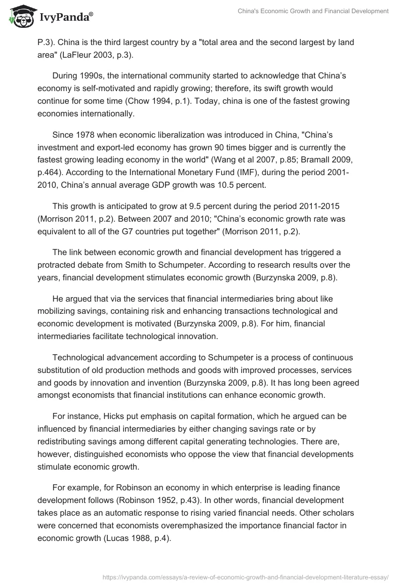 China's Economic Growth and Financial Development. Page 3