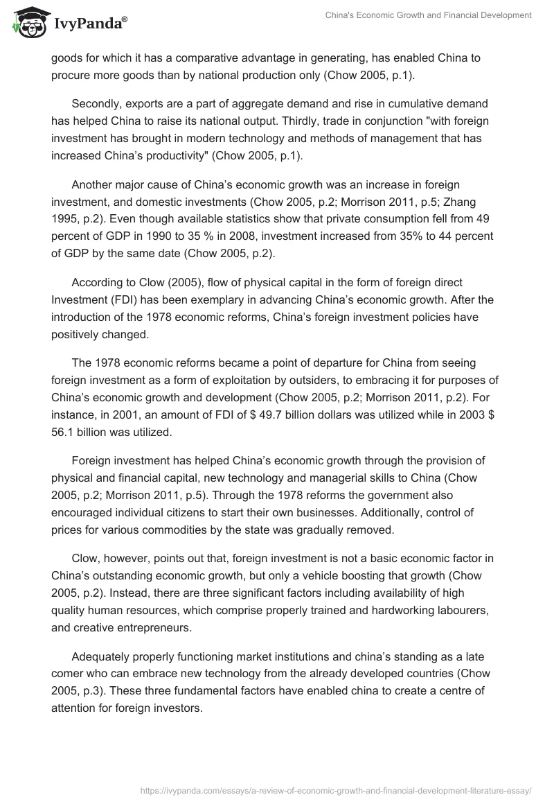 China's Economic Growth and Financial Development. Page 5