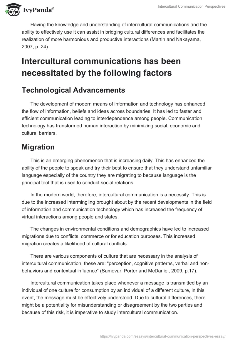 Intercultural Communication Perspectives. Page 3