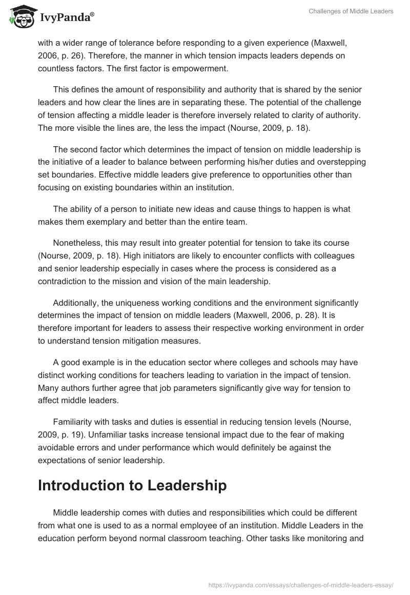 Challenges of Middle Leaders. Page 4