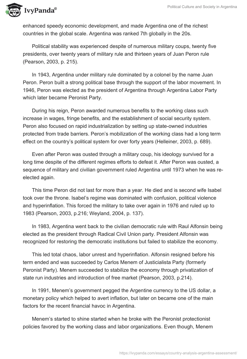 Political Culture and Society in Argentina. Page 4