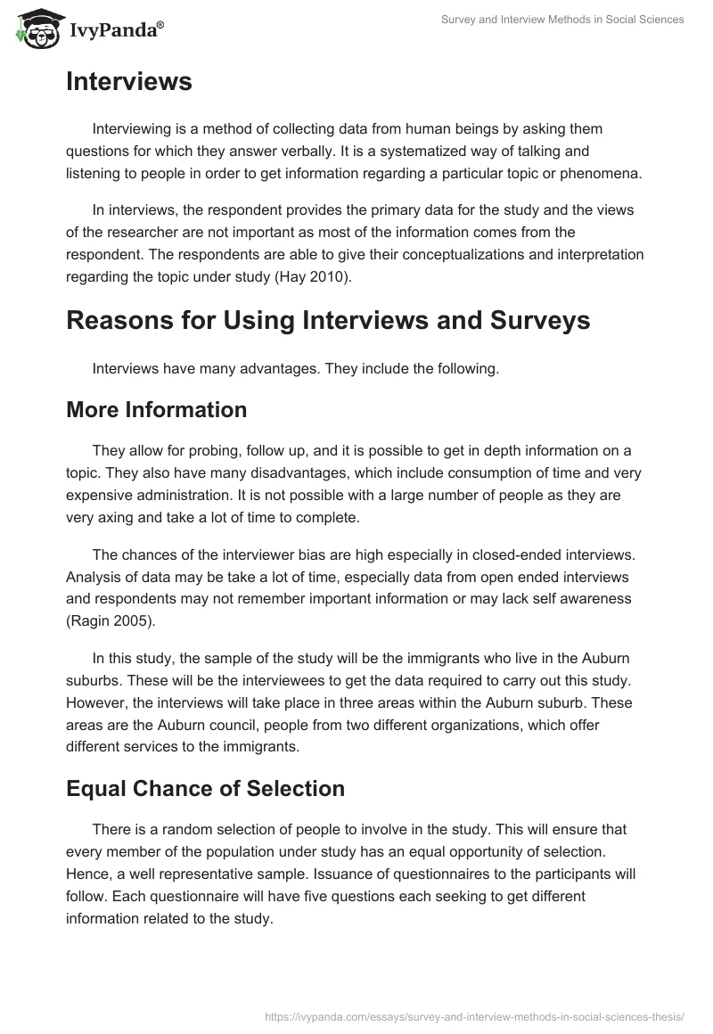 Survey and Interview Methods in Social Sciences. Page 2