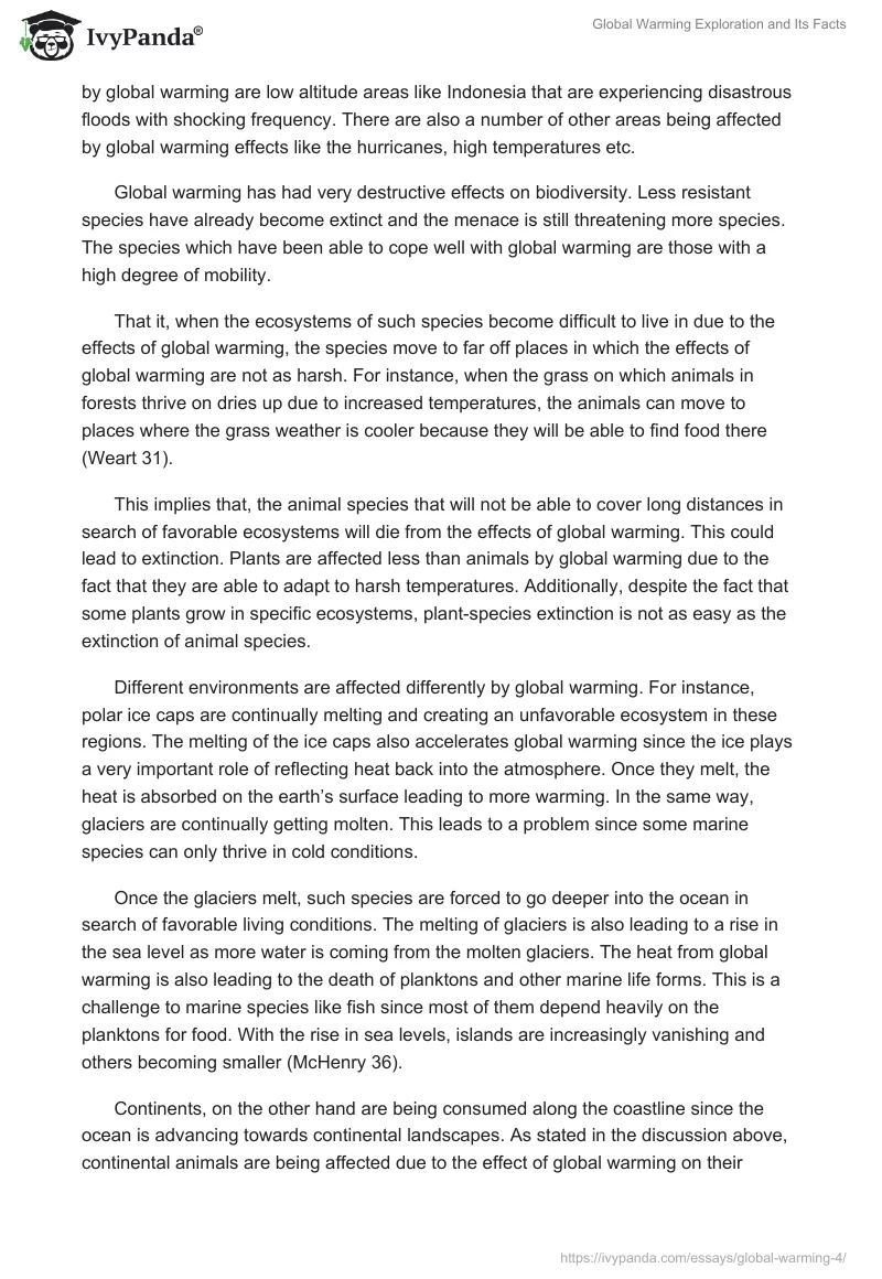 Global Warming Exploration and Its Facts. Page 2