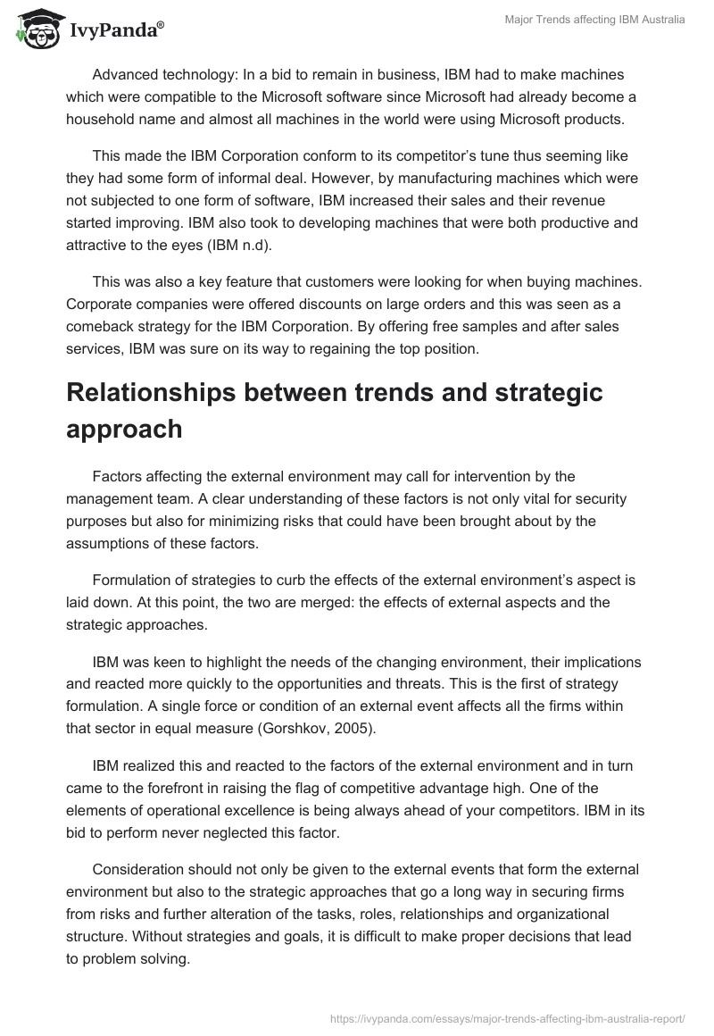 Major Trends affecting IBM Australia. Page 3