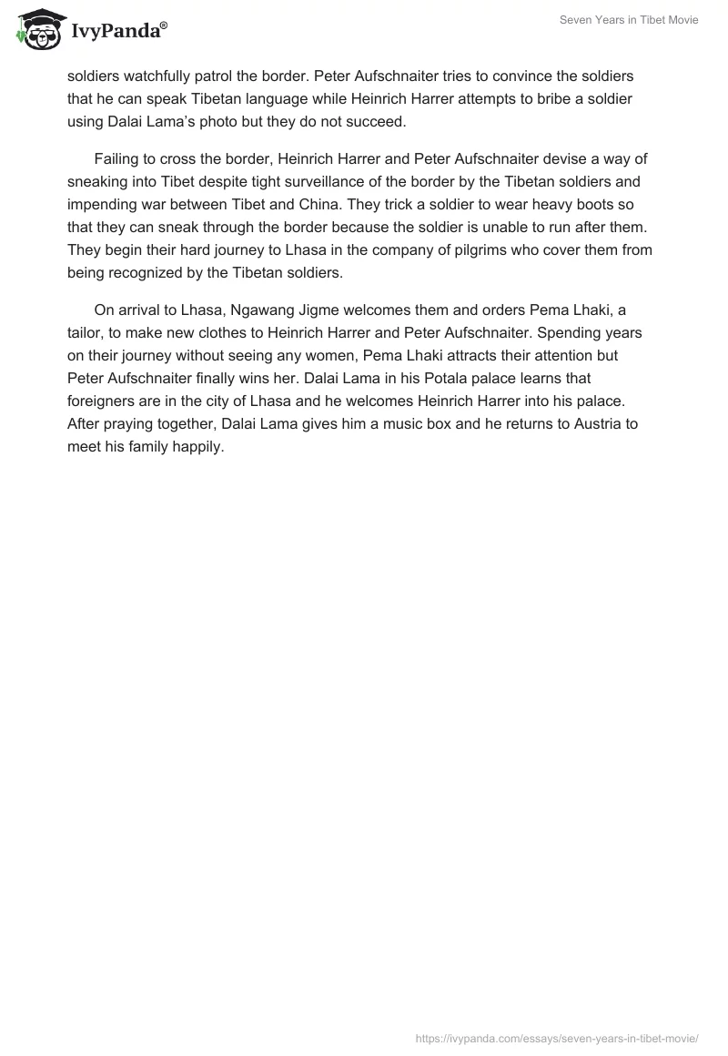 Seven Years in Tibet Movie. Page 2