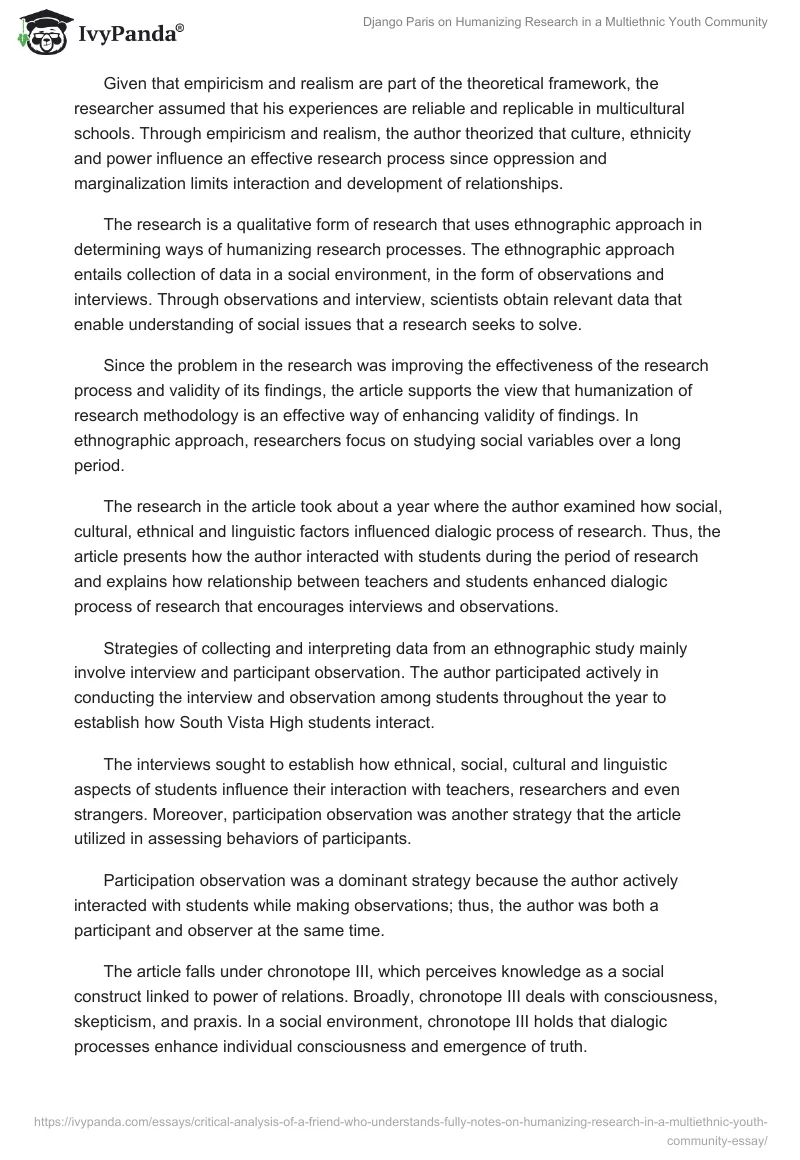 Django Paris on Humanizing Research in a Multiethnic Youth Community. Page 5