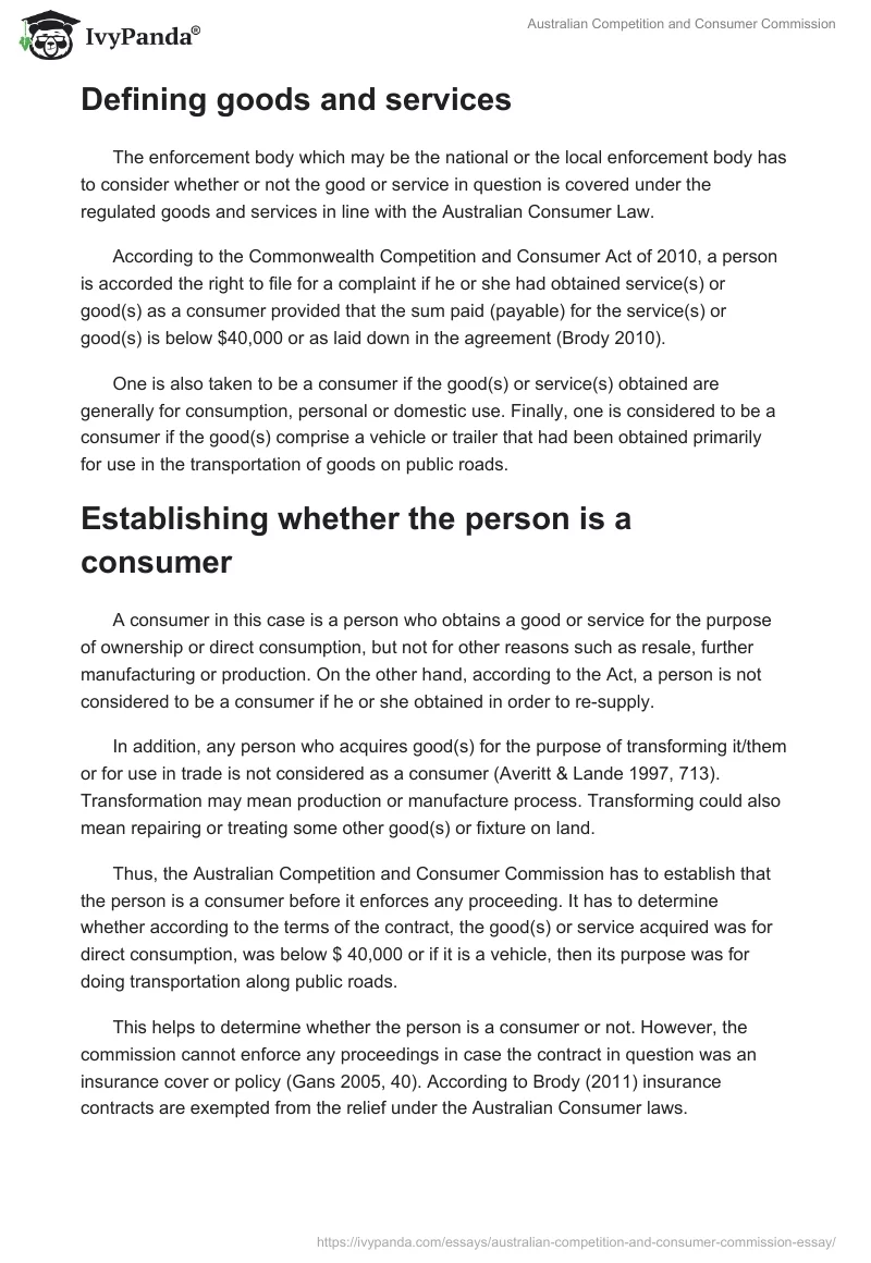 Australian Competition and Consumer Commission. Page 2