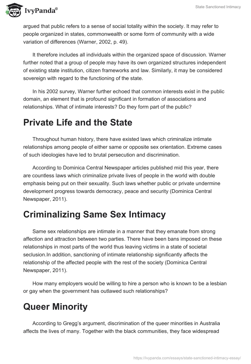State Sanctioned Intimacy. Page 2