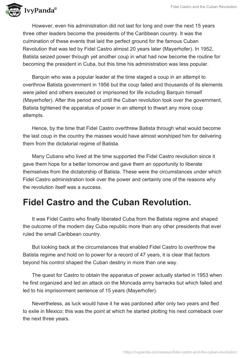 Fidel Castro and the Cuban Revolution. Page 2
