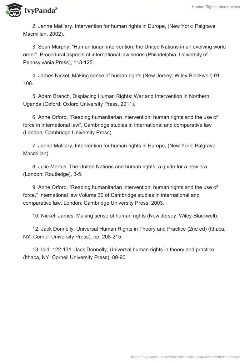 Human Rights Interventions. Page 5