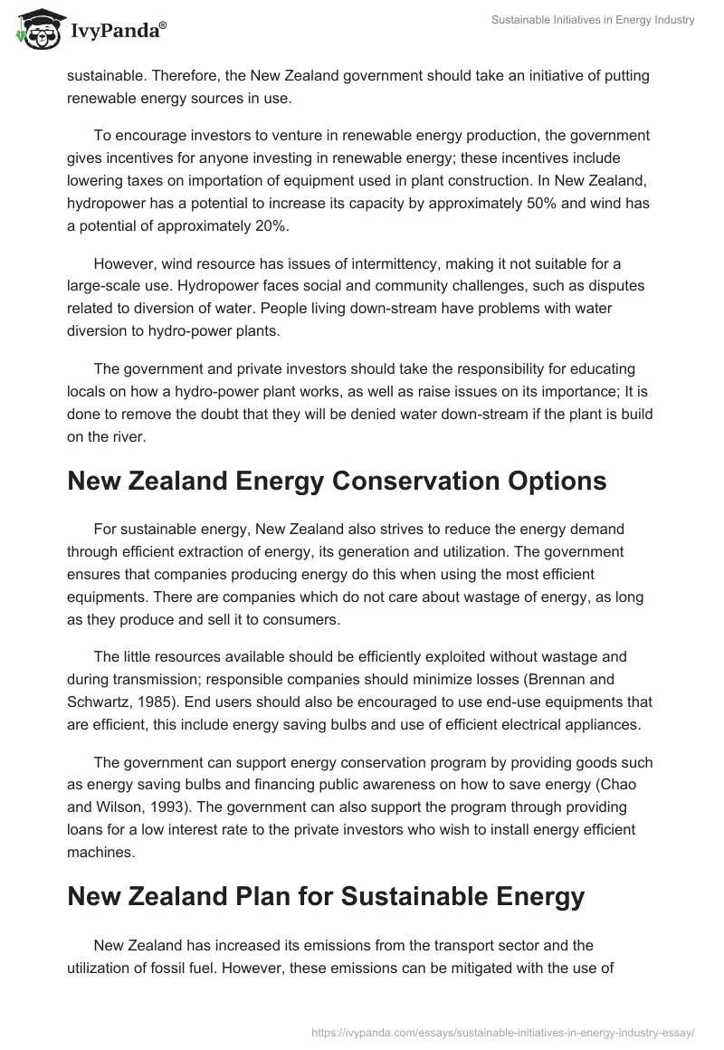 Sustainable Initiatives in Energy Industry. Page 4