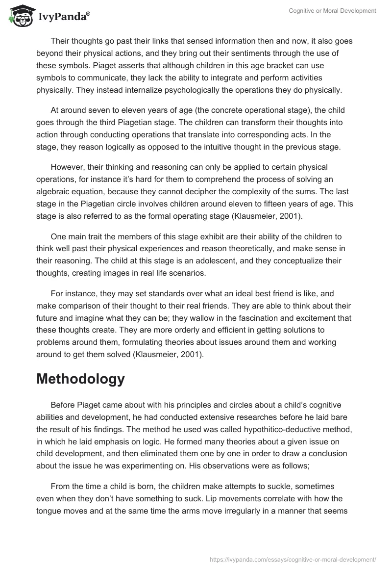 Cognitive or Moral Development. Page 3