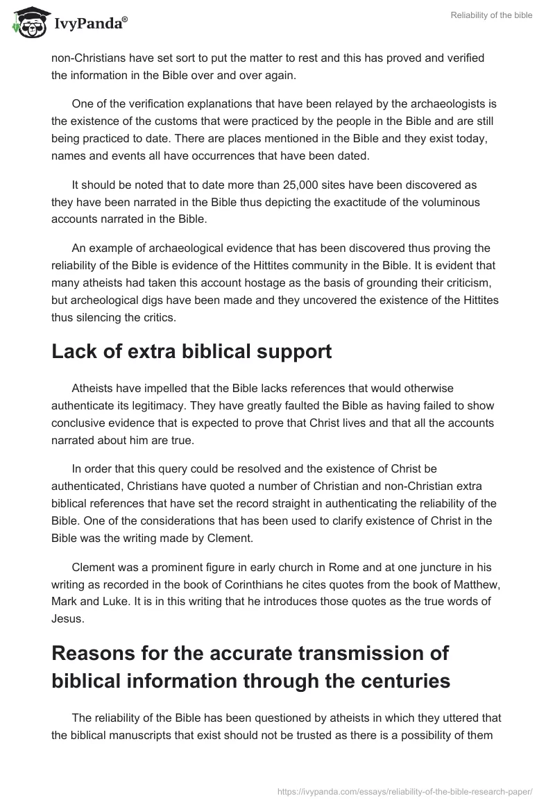 Reliability of the Bible. Page 3
