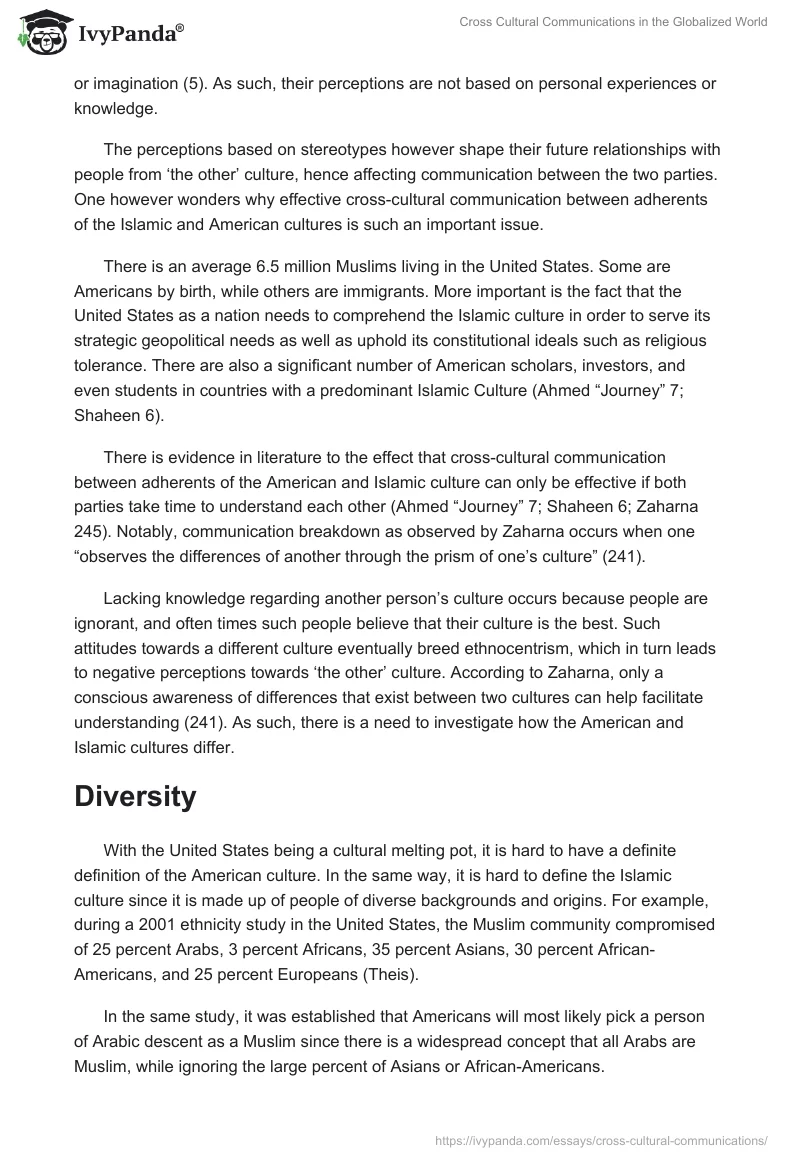 Cross Cultural Communications in the Globalized World. Page 2