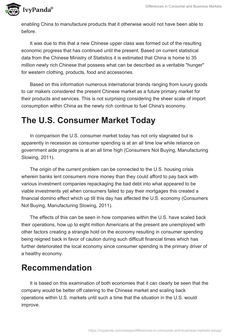 Differences in Consumer and Business Markets. Page 2