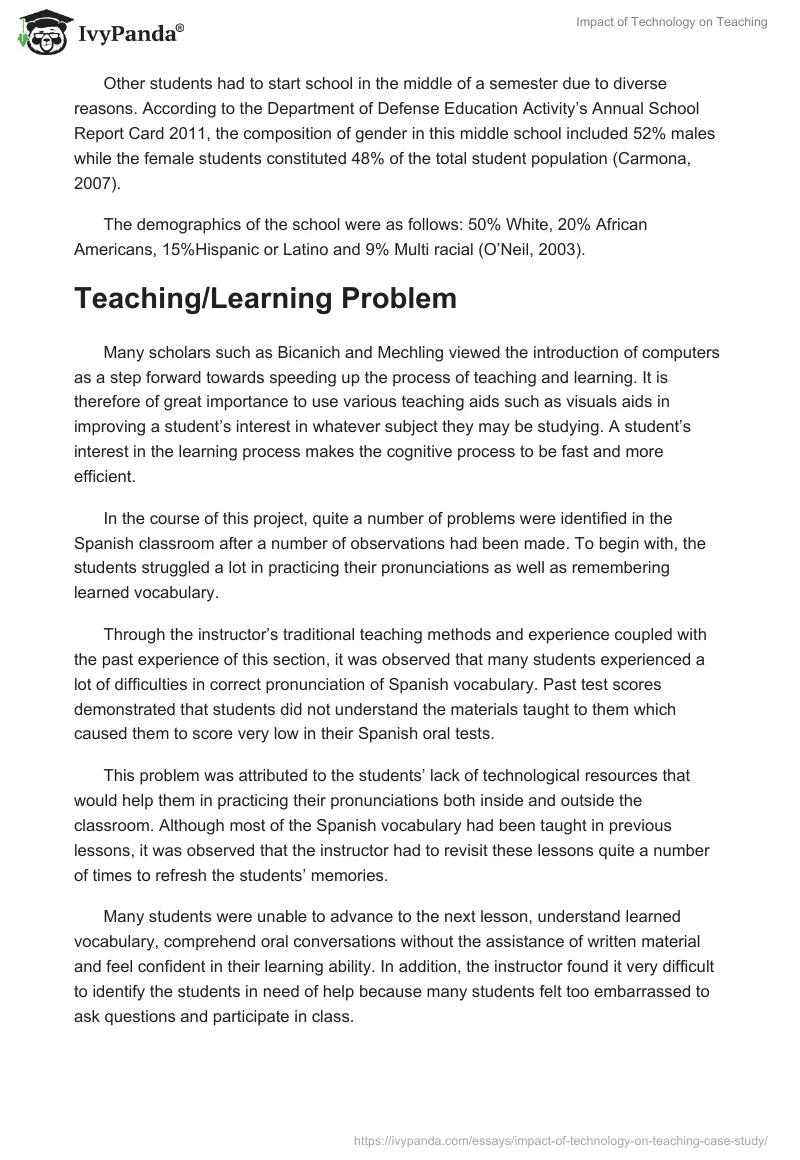 Impact of Technology on Teaching. Page 4