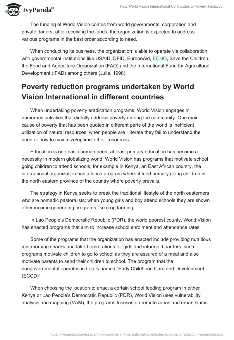 How World Vision International Contributes to Poverty Reduction. Page 5