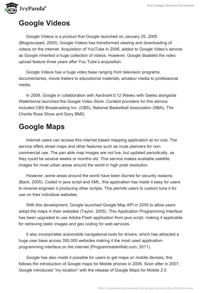 How Google Governs the Internet. Page 3