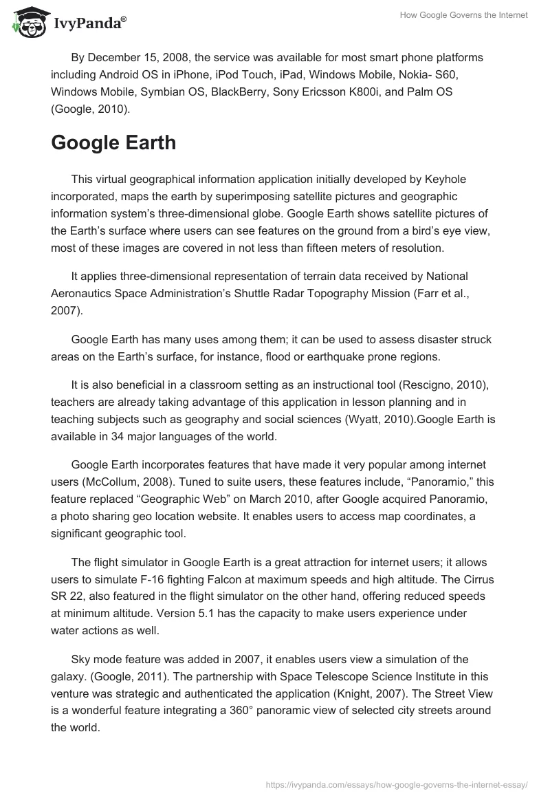 How Google Governs the Internet. Page 4