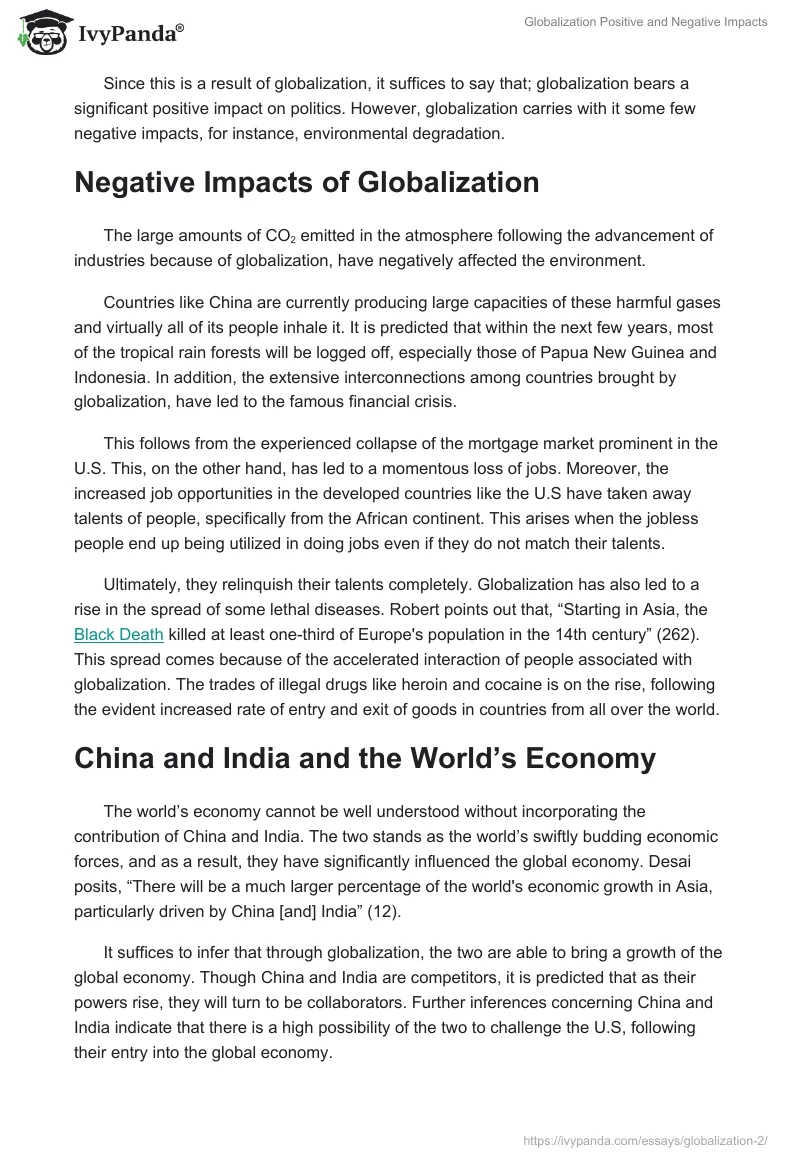 Globalization Positive and Negative Impacts. Page 5