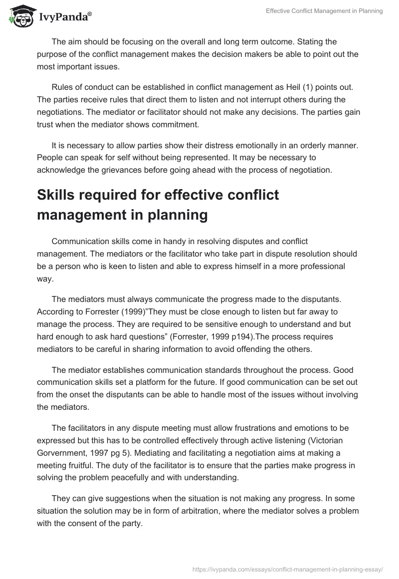 Effective Conflict Management in Planning. Page 4