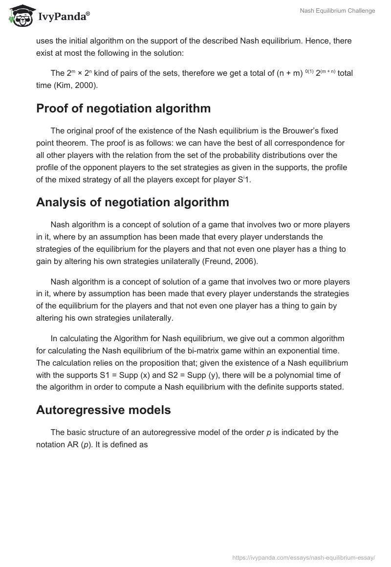 Nash Equilibrium Challenge. Page 5