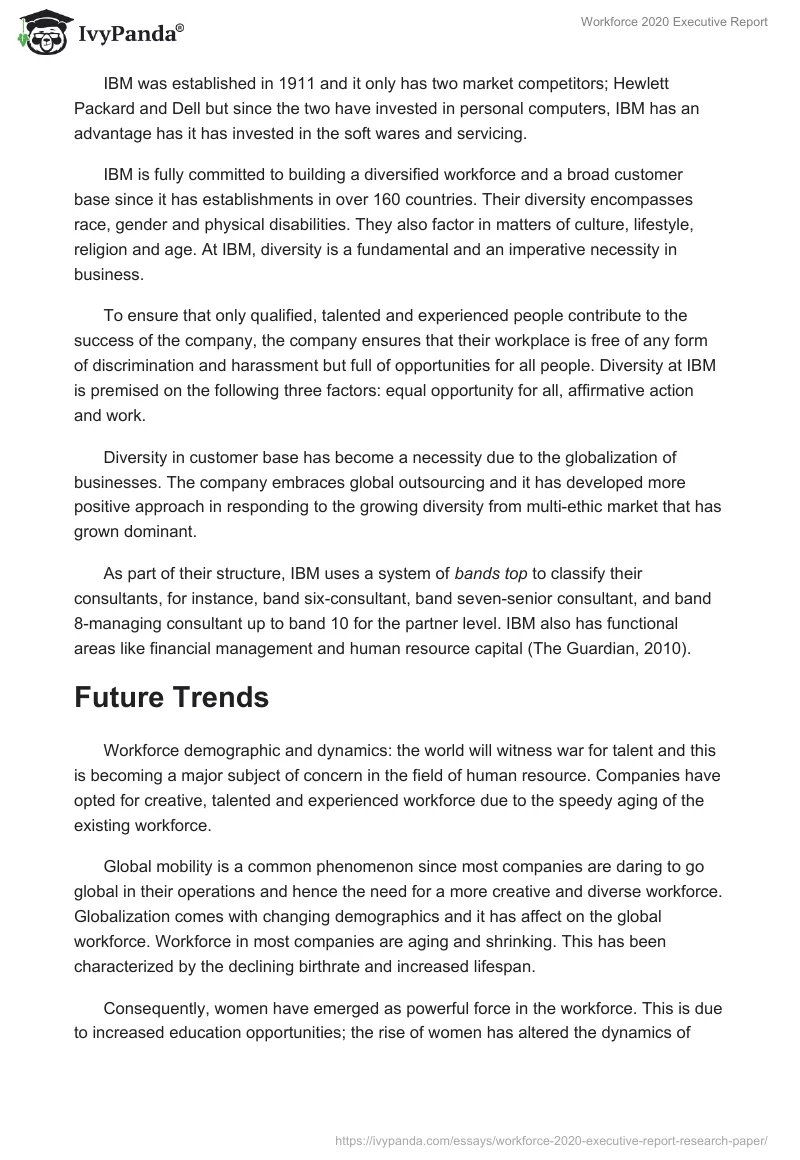 Workforce 2020 Executive Report. Page 2