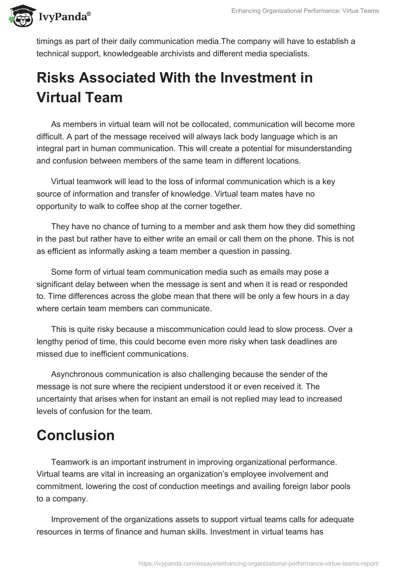Enhancing Organizational Performance: Virtue Teams. Page 4