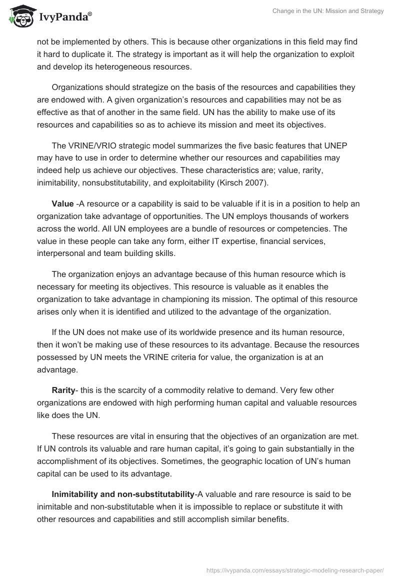 Change in the UN: Mission and Strategy. Page 3
